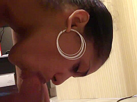 Innocent ebony teen 18+ best ever blowjob!! swallows all older white man's cum!