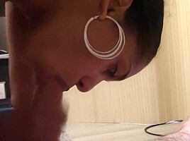 Innocent ebony teen 18+ best ever blowjob!! swallows all older white man's cum!