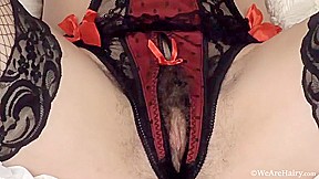 Ira strips and masturbates on her favorite chair - Compilation - WeAreHairy