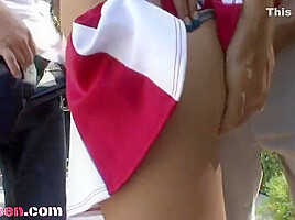 Is A Very Naughty Cheerleader That Loves Two Guys At A Time - Mae Meyers
