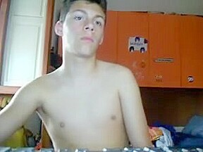 Italian cute boy with round ass big thick cock on cam