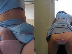 Japanese Girl Farting While Masturbating By Hotel Window