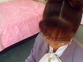 Japanese cock-suck cum-in-mouth swallow uncensored