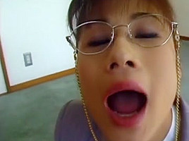 Japanese cock-suck cum-in-mouth swallow uncensored