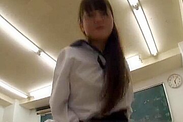 Japanese model has hardcore sex in school