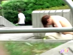 Japanese public sharking video reveals a pair of small tits