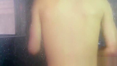 Jasper Robinson enjoys jerking his cock while showering