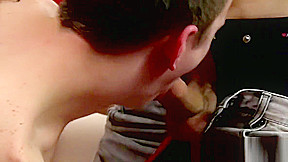 Jasper Robinson makes Skyler Evans cum on his smooth chest
