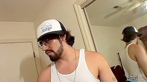 Jerking His Straight Hairy Dick - Spanky