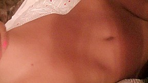 Jocelyn in golden-hair amateur girl gives a blowjob