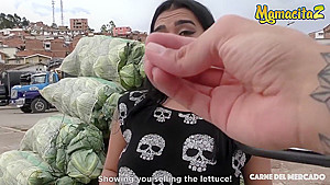 Julia Cruz Slutty Latina Colombiana teen 18+ Rough Outdoor Threesome
