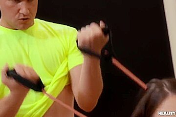 Kinky Threesome Workout For Dorky Stepmom