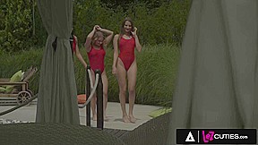 LEZ CUTIES - Red Hot Russian Girlies Soak Up The Sun During SUPER HOT Threesome!