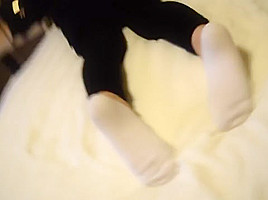 LIck tasty white socks