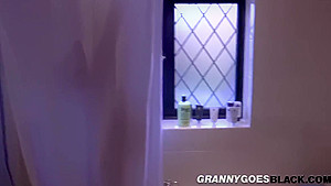 Lacey Starr - Pussy Toying Busty Grandma Sucks Bbc