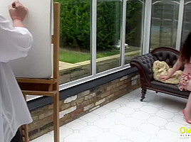 Lacey Stops Painting And Starts Fucking