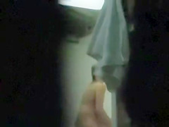 Ladies get cleaned up in the gym shower