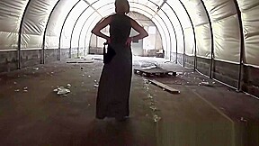 Lady Sonia strips in abandoned buildings