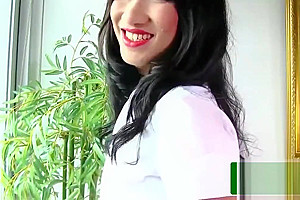 Ladyboy toying ass and jerking