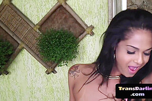 Latina Ts Teasing Body And Wanking After