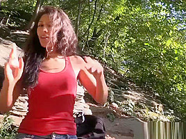 Latina feet tease Outside