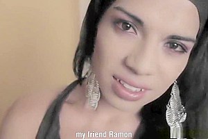 Latina tgirl amateur asspounded while tugging