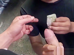 Latino paid to suck cock