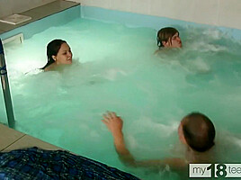 Lena Hard In Hot Girl Fucking In A Sauna With Friends After School