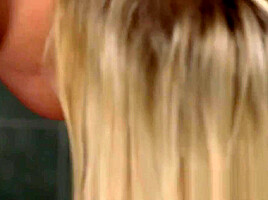 Lesbea Sexy blonde lesbians eating pussy in the bathroom