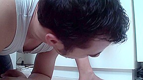 Licking and worship of her soles and flip-flops by Foot Girls