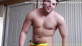 Lifeguard bodybuilder bobby jerking off