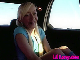 Lil Lexy Fingering closeup at Car