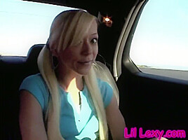 Lil Lexy Fingering closeup at Car