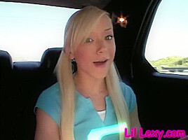 Lil Lexy Fingering closeup at Car