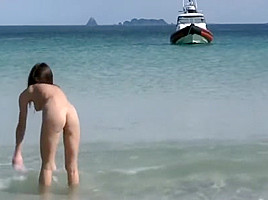 Little Caprice on the beach