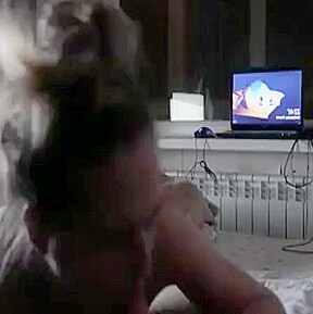 Little pass out from choking orgasm