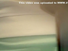 Long hair teen 18+ seats in toilet to pee