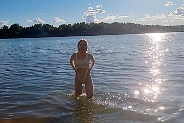 Lovely Girl Masturbates In Nature