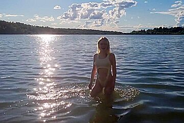 Lovely Girl Masturbates In Nature