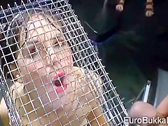 Luisa Horny Euro Model Kneels To Drink Urine In Gang Ba