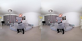 Luna - Strict Form - Blonde Nerd Girl Striptease Pantyhose