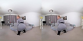 Luna - Strict Form - Blonde Nerd Girl Striptease Pantyhose