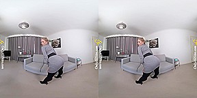 Luna - Strict Form - Blonde Nerd Girl Striptease Pantyhose