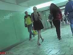 MILF upskirt action filmed by experienced