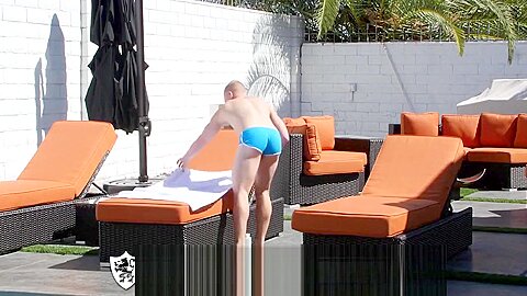 ManRoyale Innocent hunk sun tanning fuck and facial