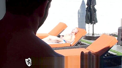 ManRoyale Innocent hunk sun tanning fuck and facial