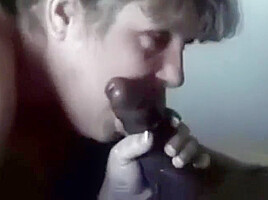 Married bbw sucking bbc in front of husband