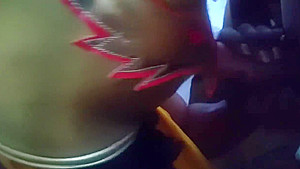 Masked Ebony BBW Milf Gives Me Blowjob w/Facial