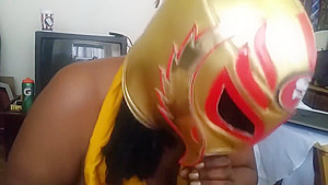 Masked Ebony BBW Milf Gives Me Blowjob w/Facial