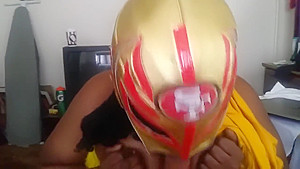 Masked Ebony BBW Milf Gives Me Blowjob w/Facial